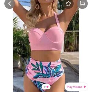 Pink Tropical Bikini Set